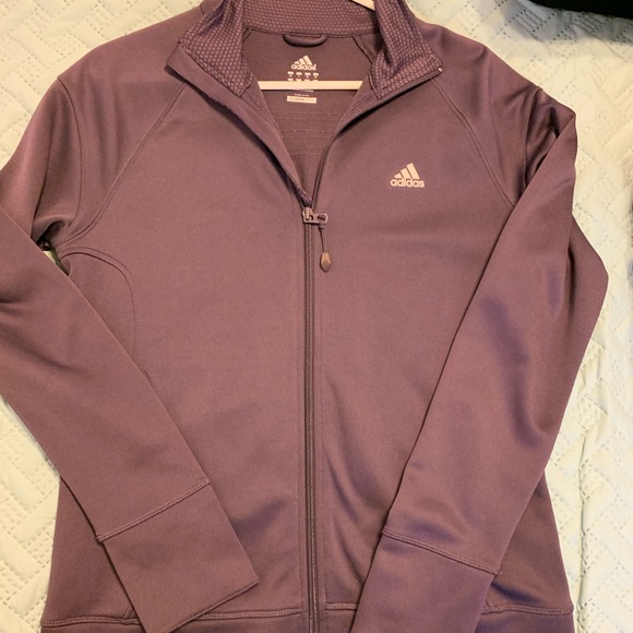 Purple zip up Adidas jacket